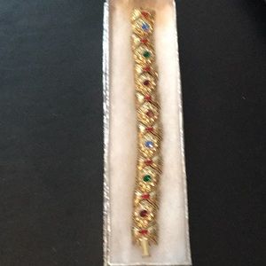 Multi-Color Stones in Gold, New Bracelet.